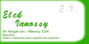 elek vamossy business card